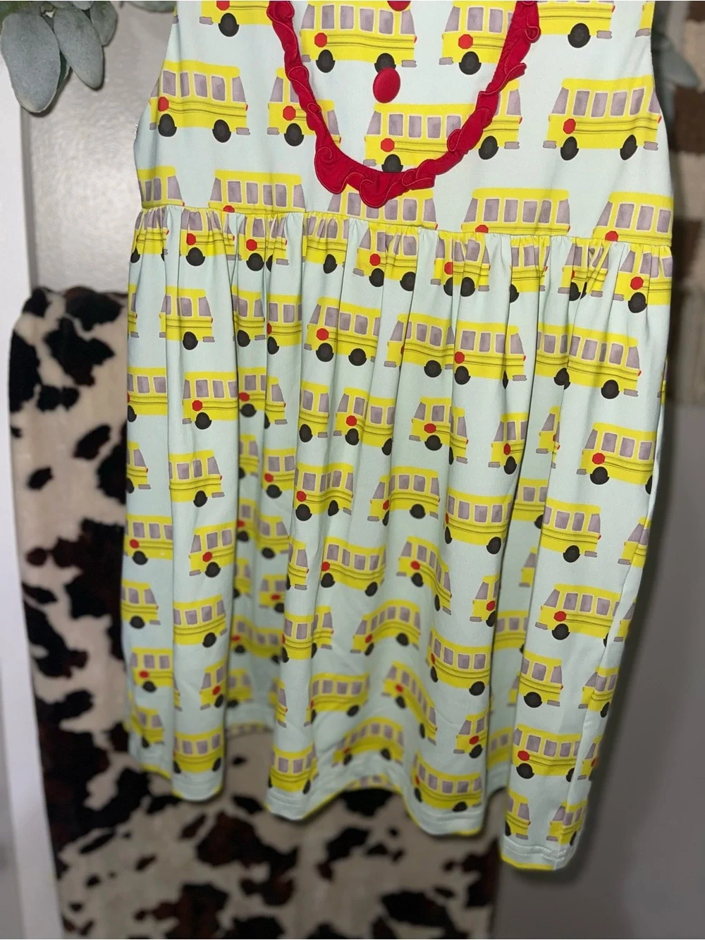 Classic southern smocks Yellow School Bus Print dress size 4t